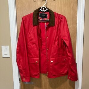 J Crew Barn Jacket Liberty Floral Authentic Red M